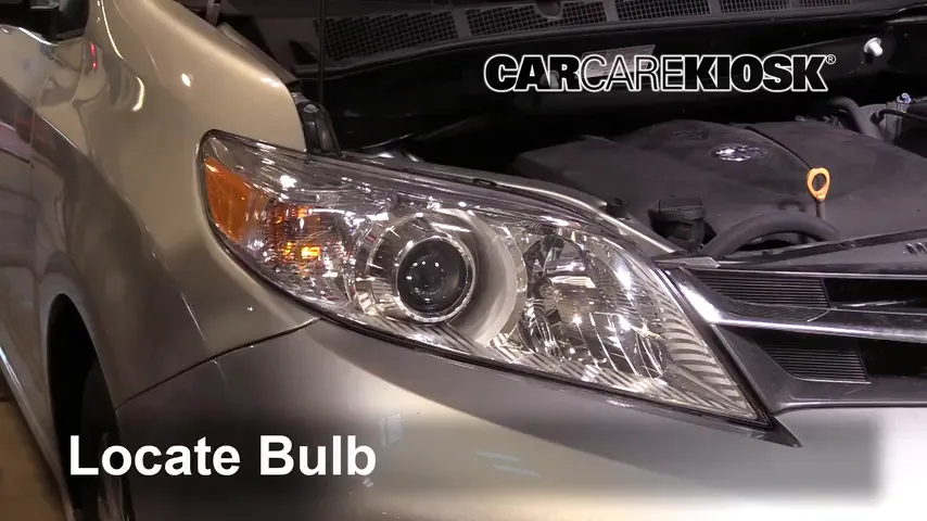 2019 Toyota Sienna XLE 3.5L V6 Lights Highbeam (replace bulb)